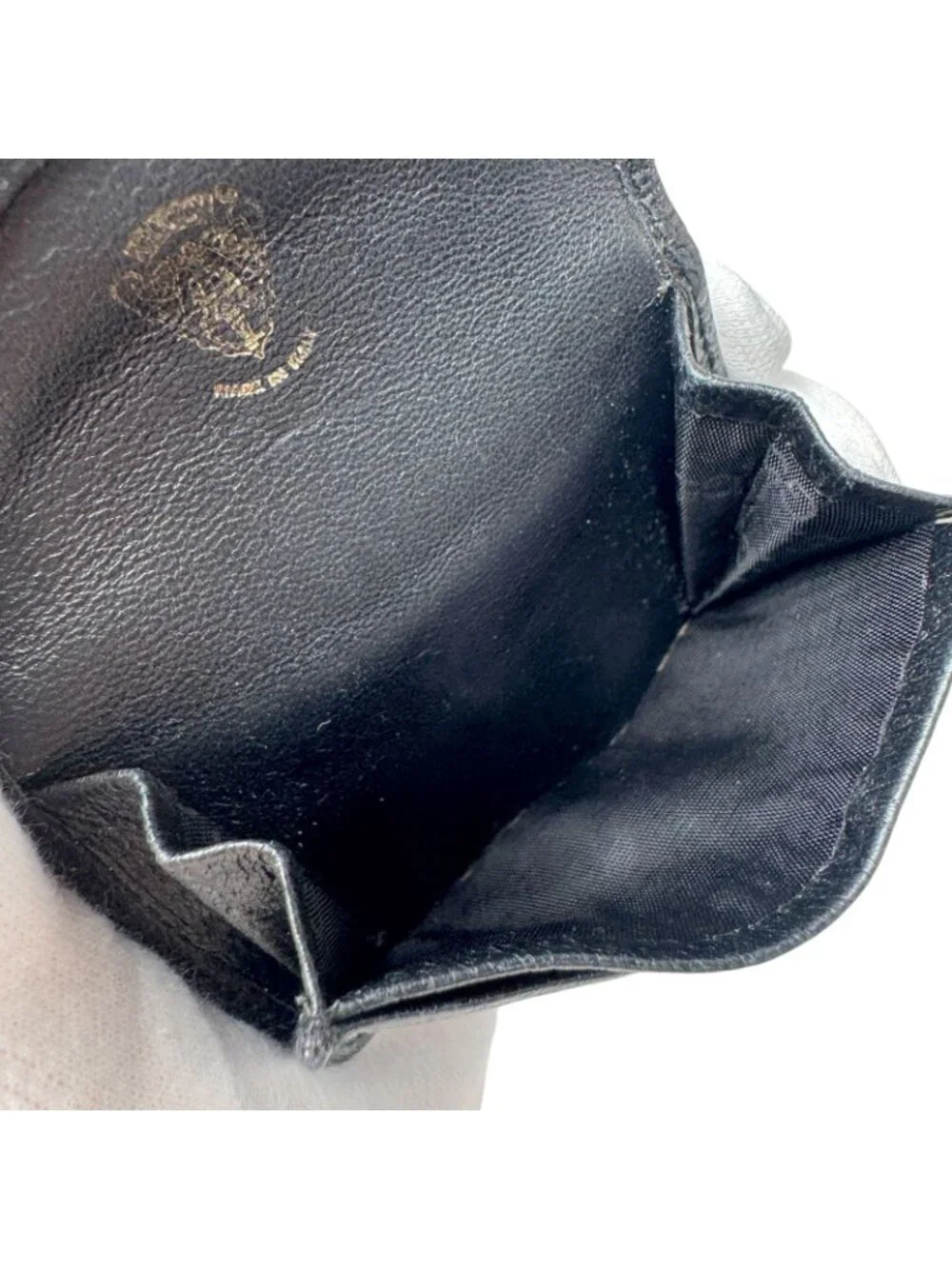 Gucci Vintage GG Marmont Coin Purse Black Leather
